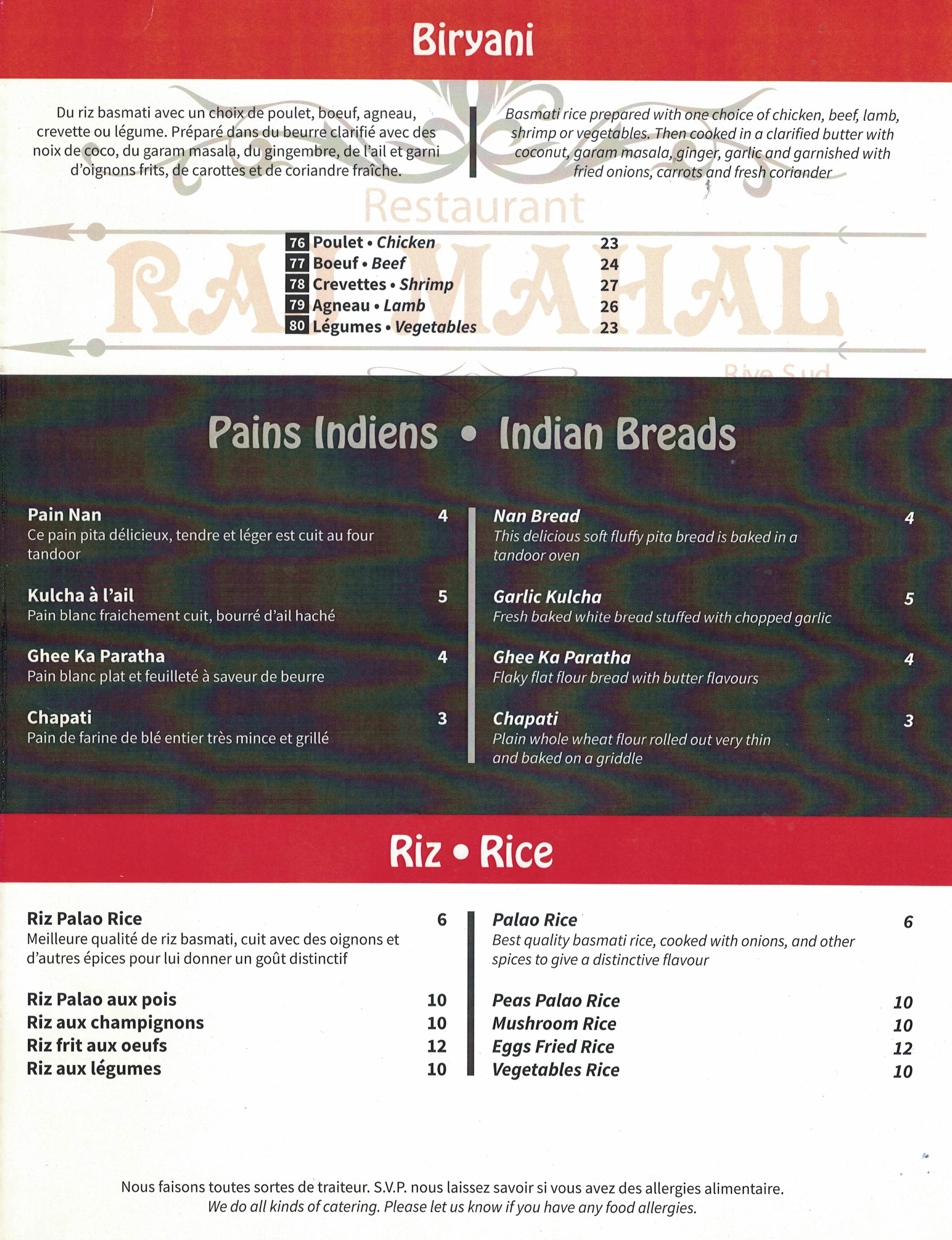 Menu page 7